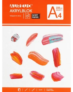 Akrylblock svart A4 250 g