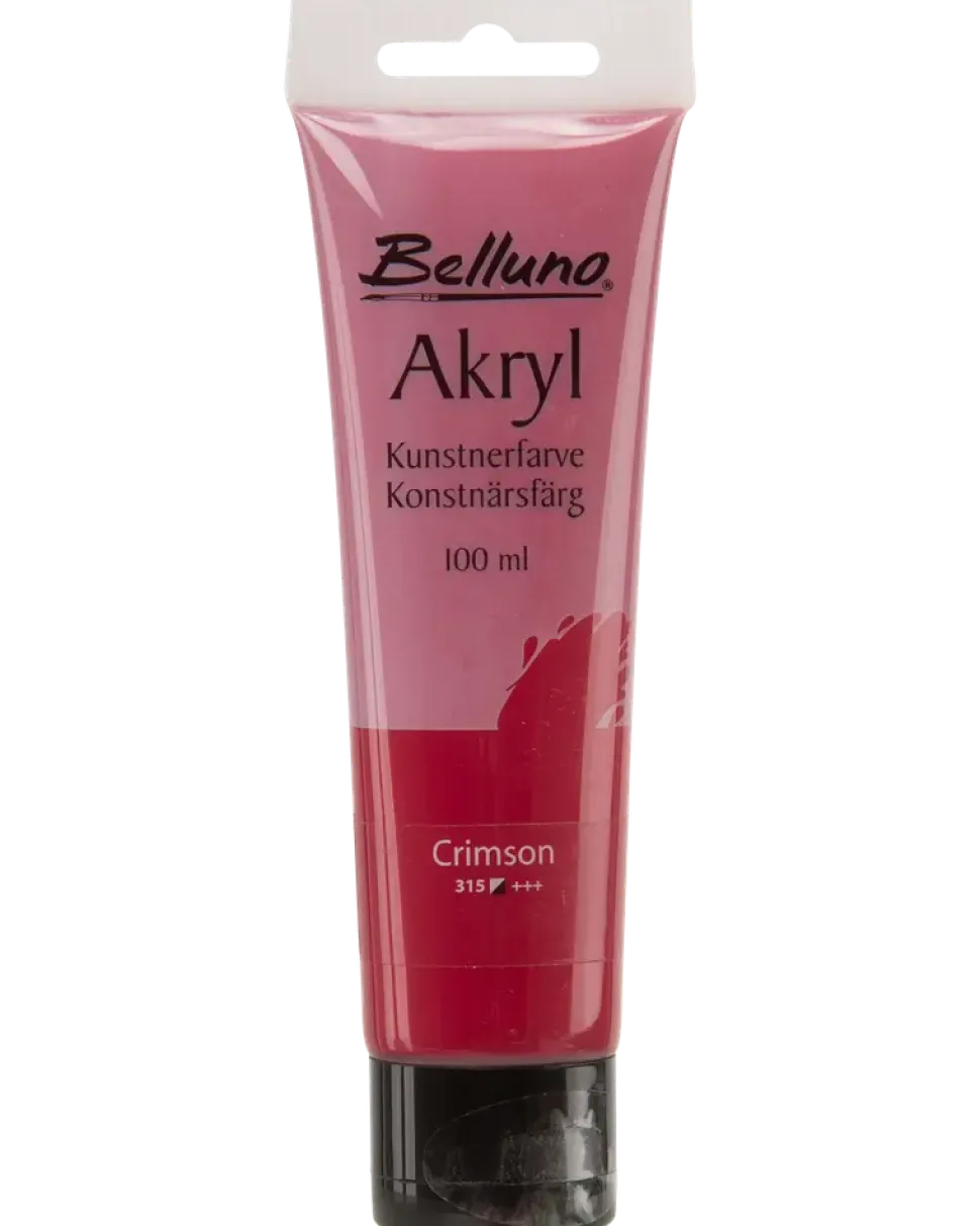 Akrylfärg mörkröd 100 ml