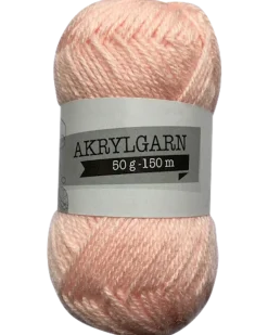 Akrylgarn 50 g babyrosa