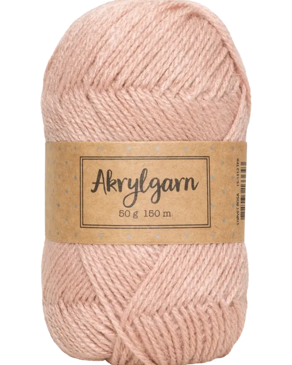 Akrylgarn 50 g gammalrosa