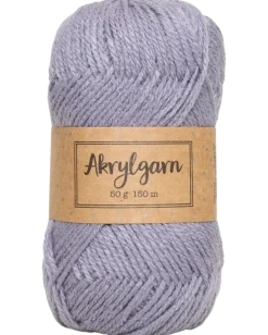 Akrylgarn 50 g grålila