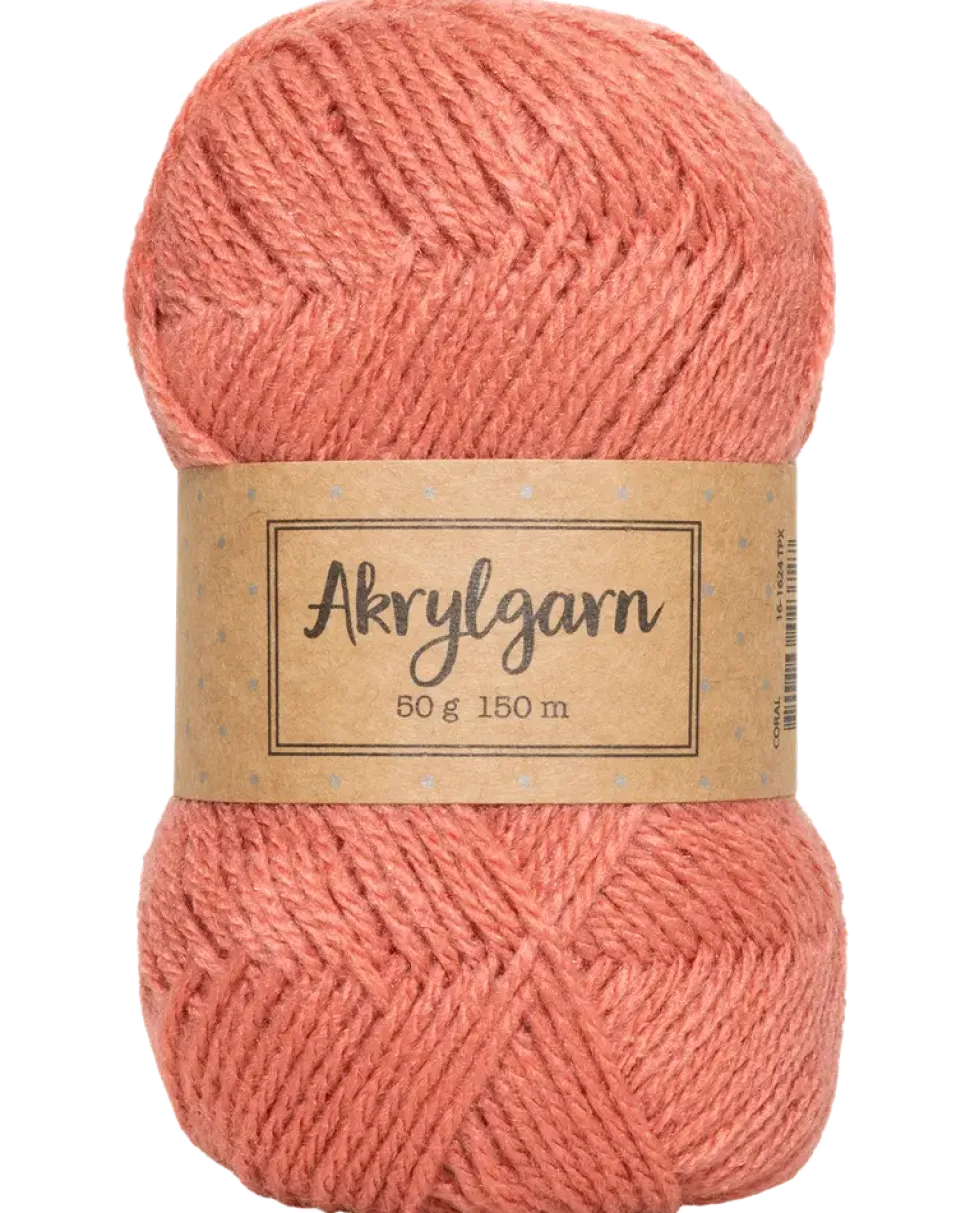 Akrylgarn 50 g korall