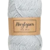 Akrylgarn 50 g ljusgrå