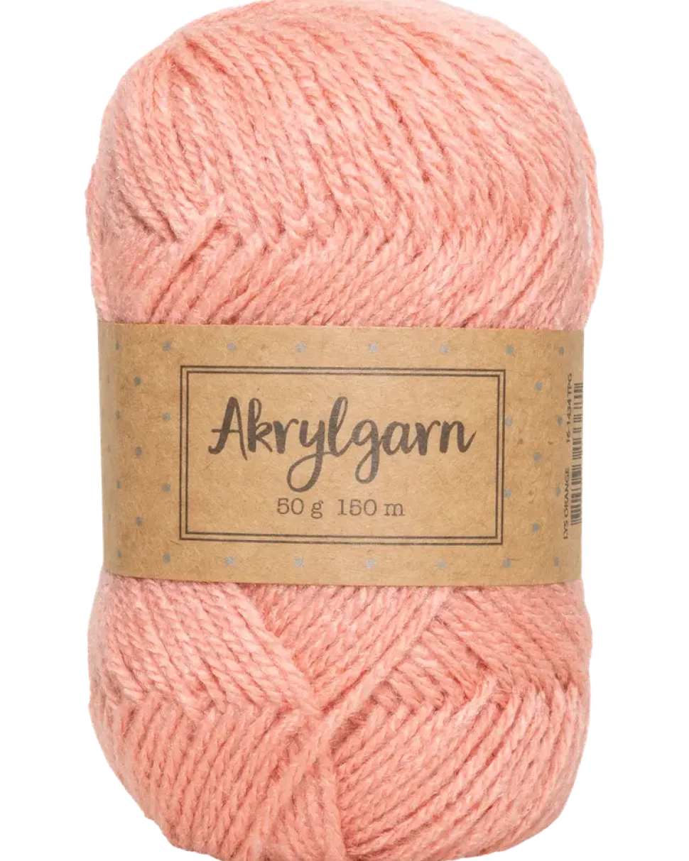Akrylgarn 50 g ljus orange