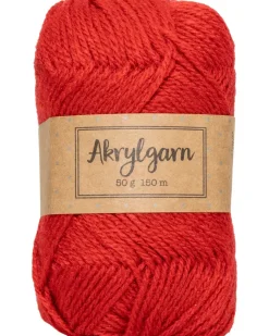 Akrylgarn 50 g röd