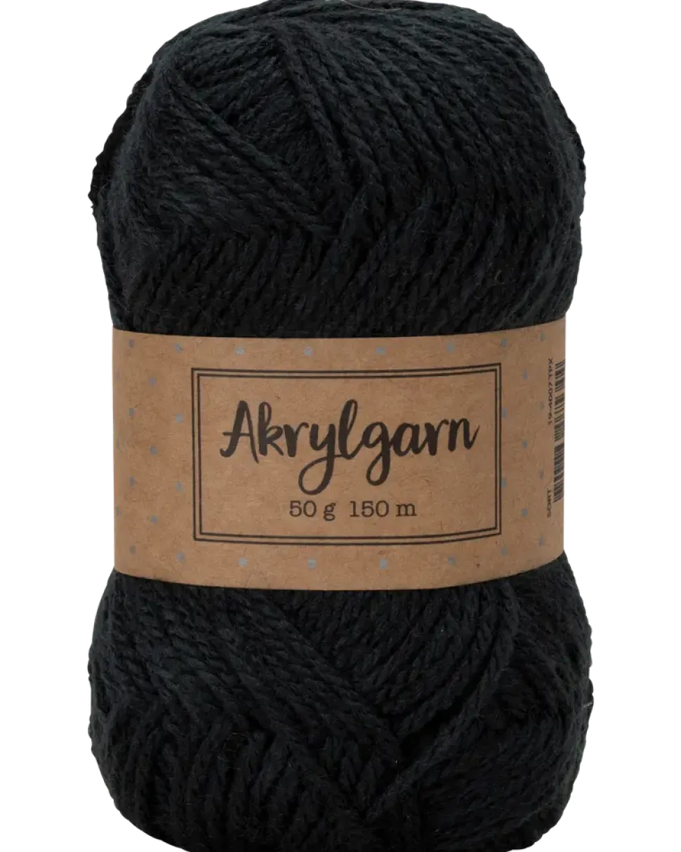 Akrylgarn 50 g svart