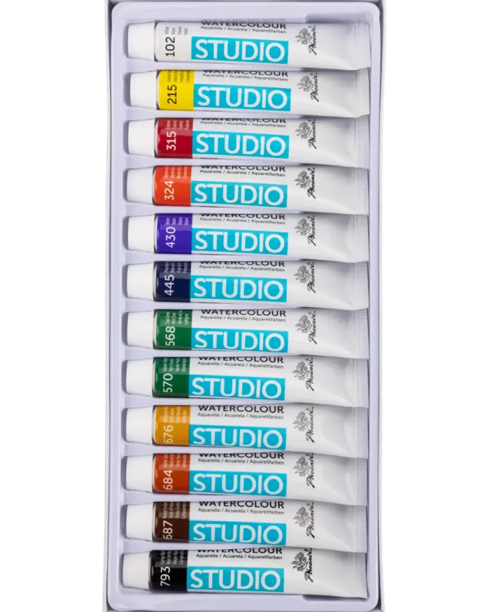 Akvarellfärger - 12 ml