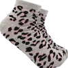 Ankelstrumpor med leopardmönster - Grå