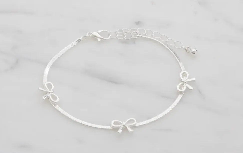 Armband med rosetter - silver