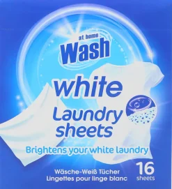 At Home Wash Laundry sheets 16 ark - vit