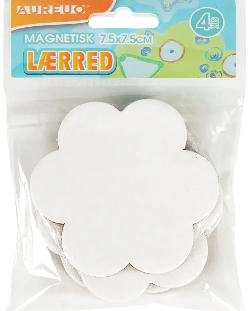 AUREUO Canvas magnetisk blomma 4-pack