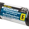 Avfallspåse med dragsko 20 liter - svart