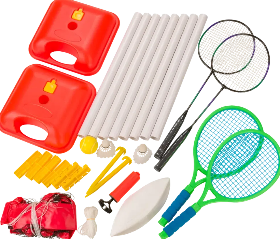 Badminton/tennis/volleybollset 3-i-1