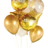 Ballongbukett guld 10 st