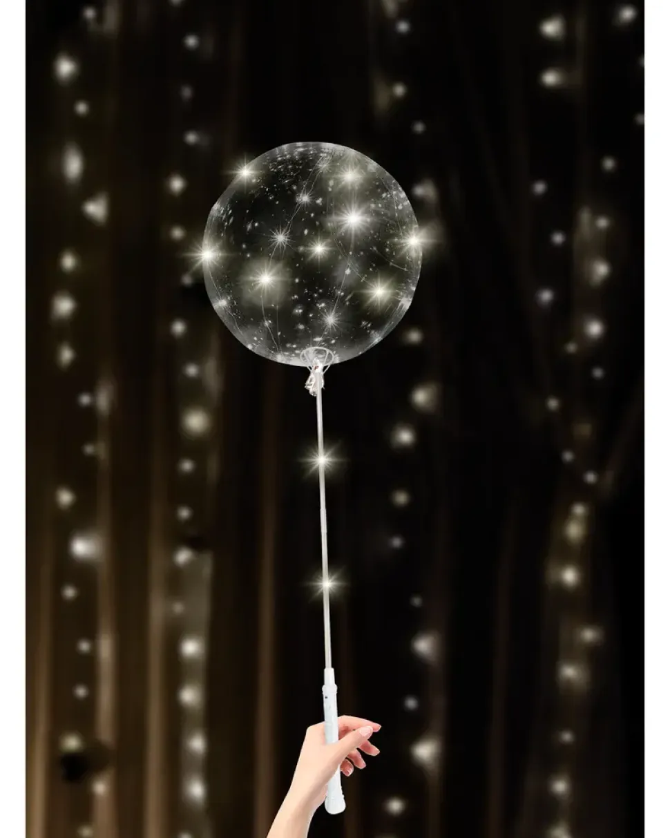 Ballong med LED på pinne