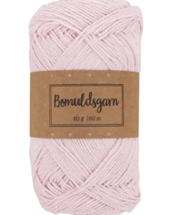 Bomullsgarn 50 g babyrosa