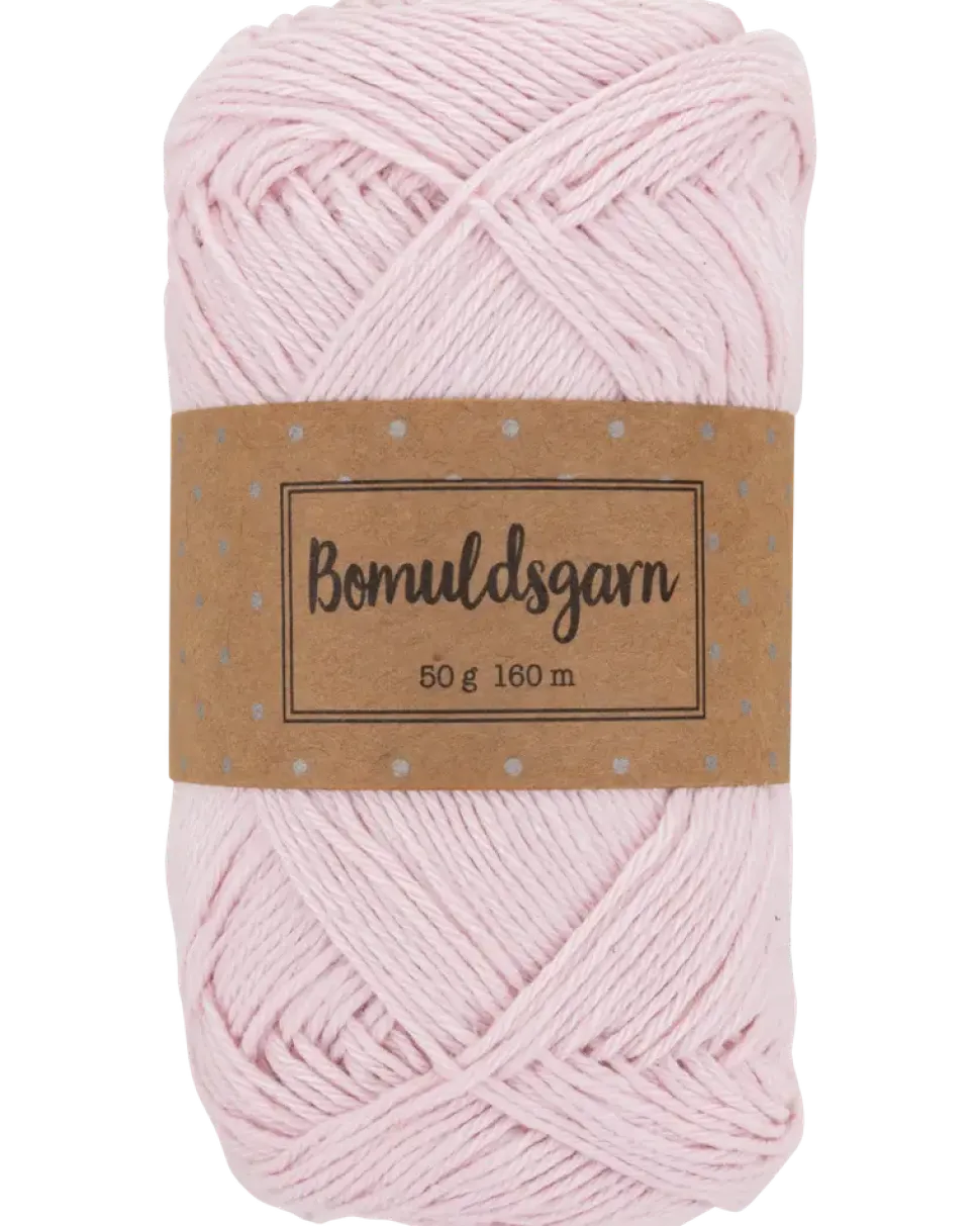 Bomullsgarn 50 g babyrosa