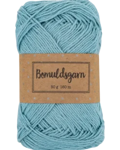 Bomullsgarn 50 g blågrön/turkos