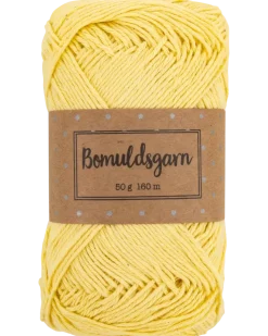 Bomullsgarn 50 g dämpad gul