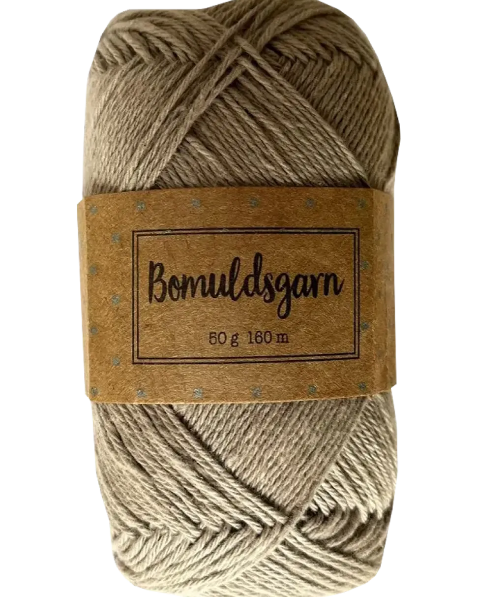 Bomullsgarn 50 g ljusbrun