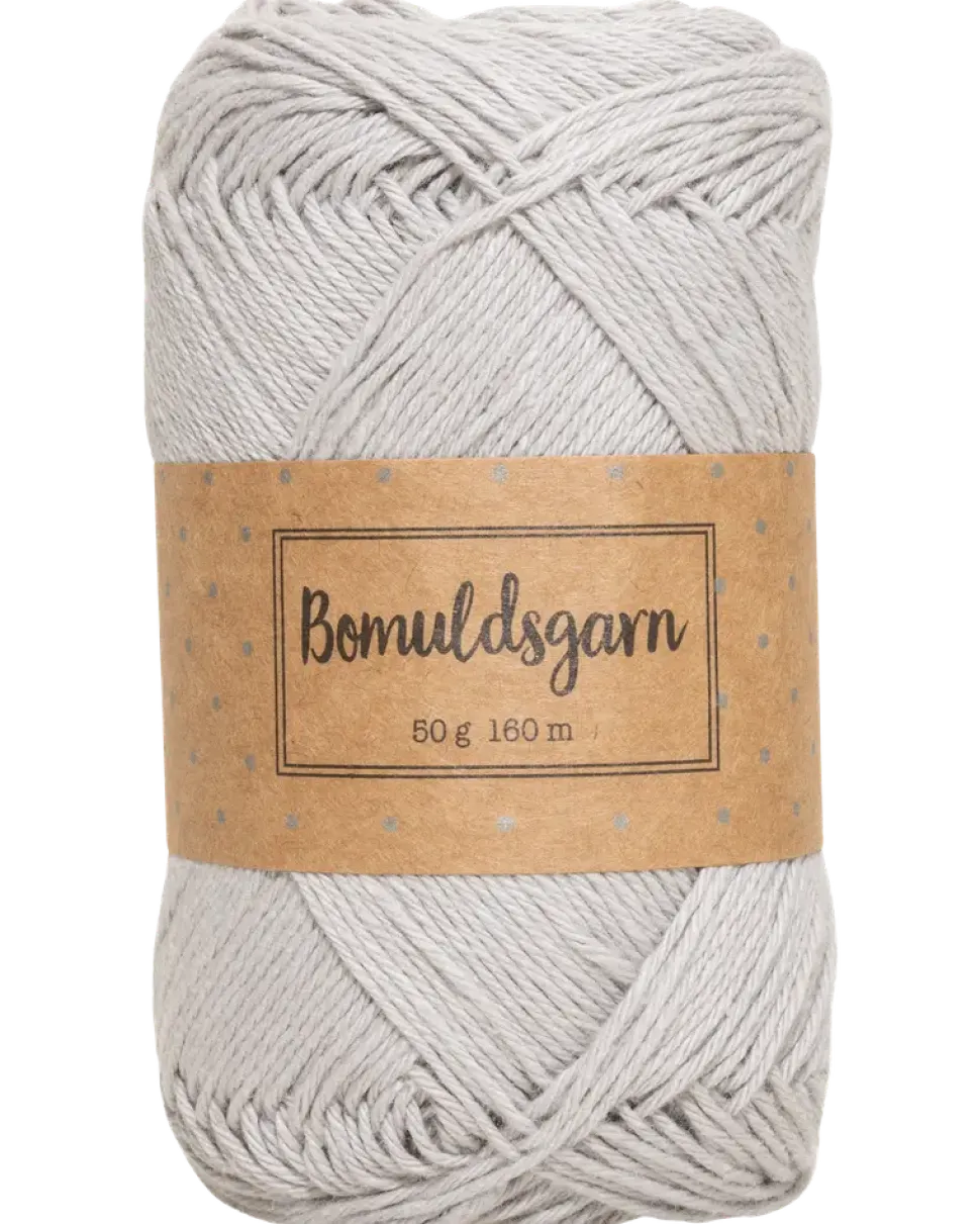 Bomullsgarn 50 g ljusgrå