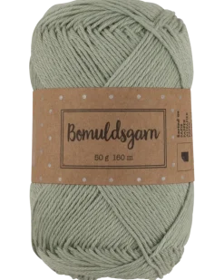 Bomullsgarn 50 g- ljusgrön