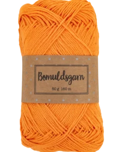 Bomullsgarn 50 g ljus orange