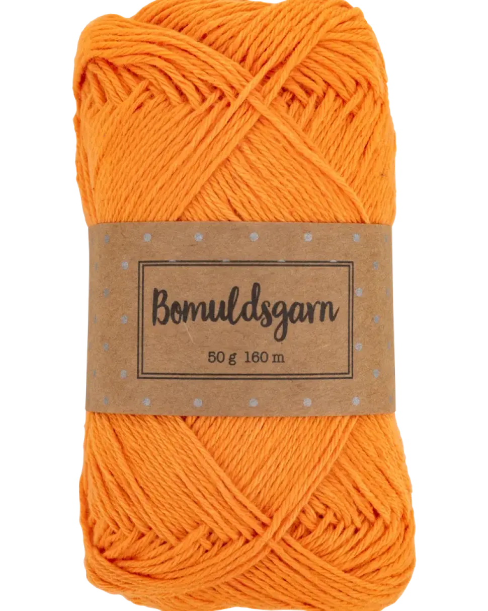 Bomullsgarn 50 g ljus orange
