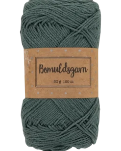 Bomullsgarn 50 g mörkgrön