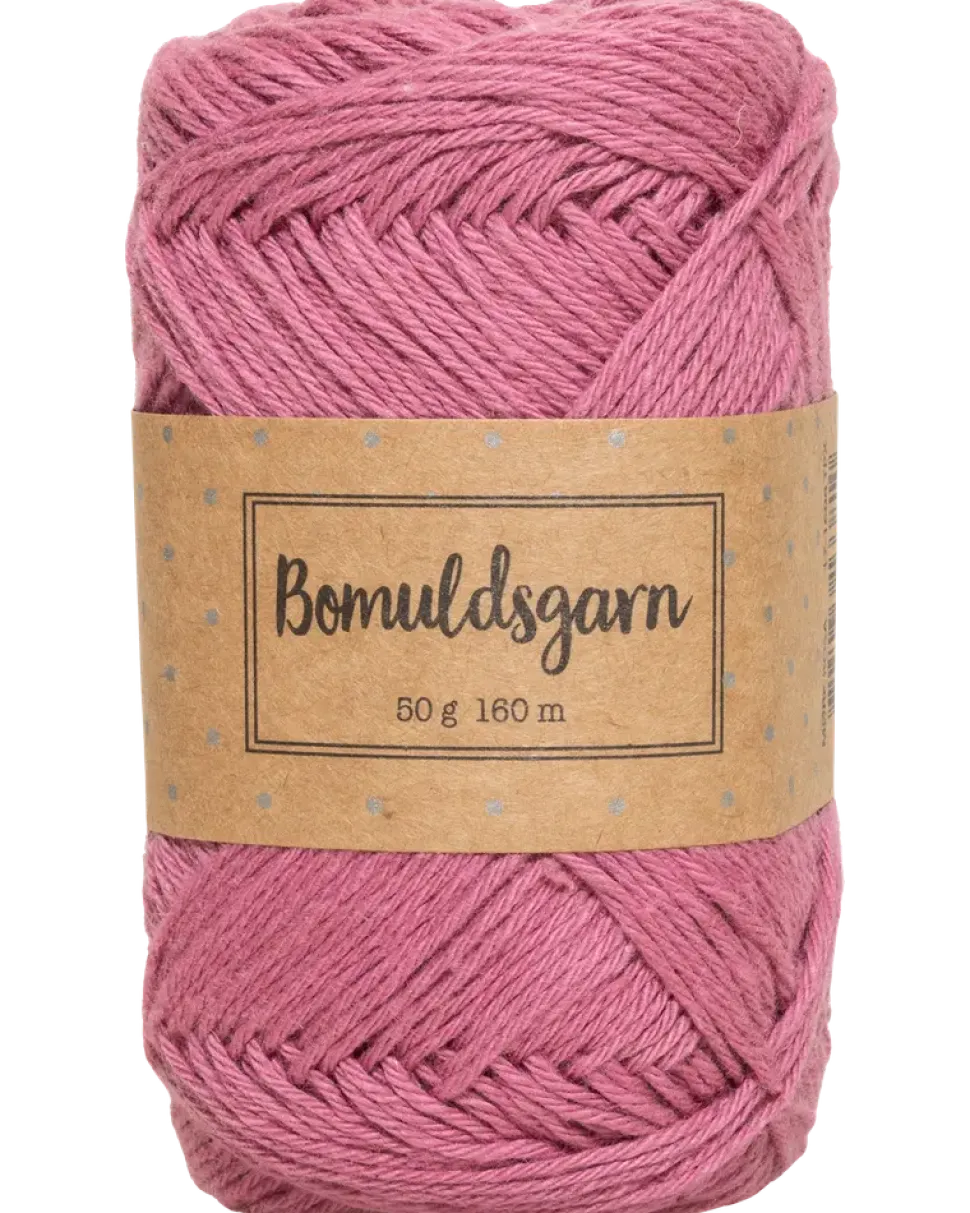 Bomullsgarn 50 g mörk rosa