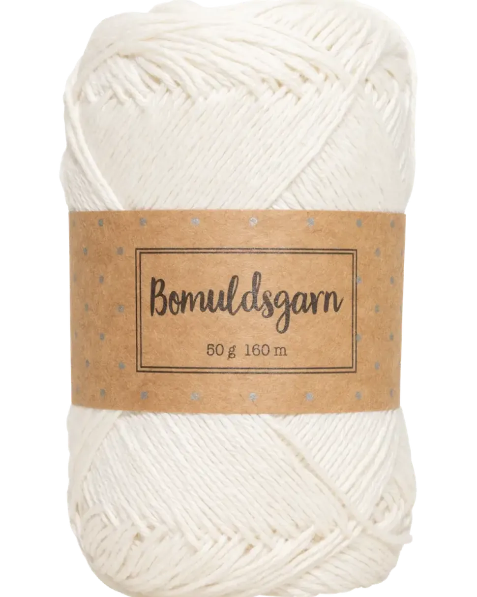 Bomullsgarn 50 g vit