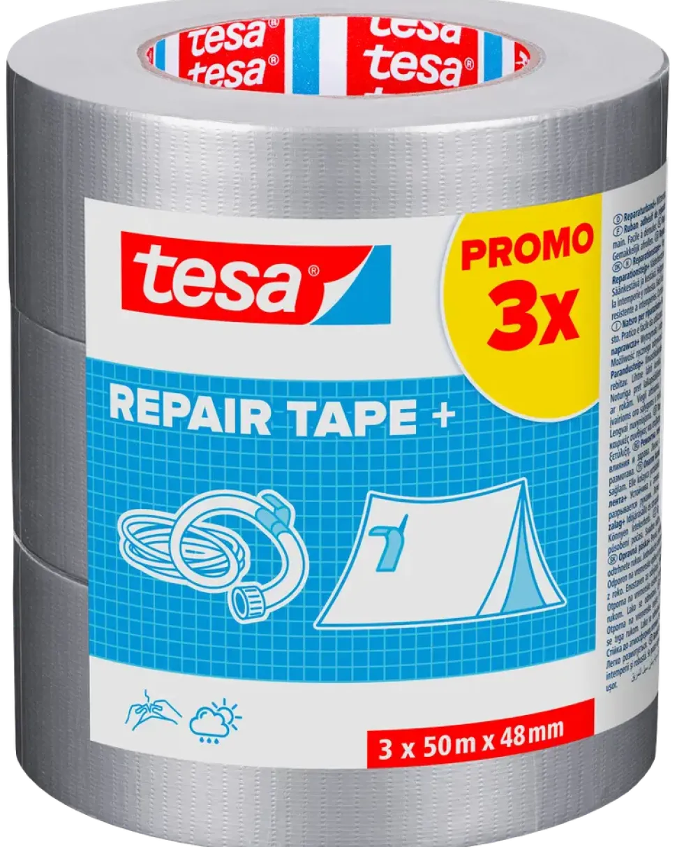 Byggtejp 50 m x 48 mm – 3-pack