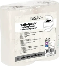 CampOut Toalettpapper 2-lags - 4 rullar