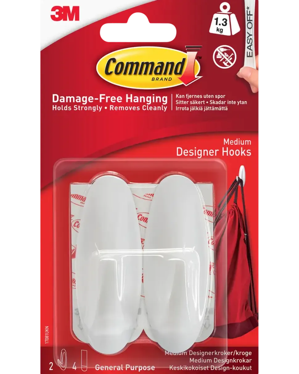 Command™ Designkrok 2-pack – Medium
