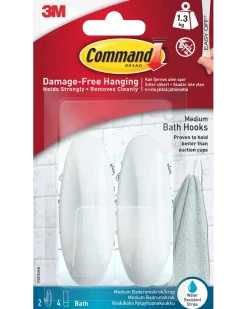 Command™ Designkrok våtrum - Medium 2-pack