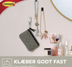 Command™ Krok med 2 strips – Borstad nickel, liten