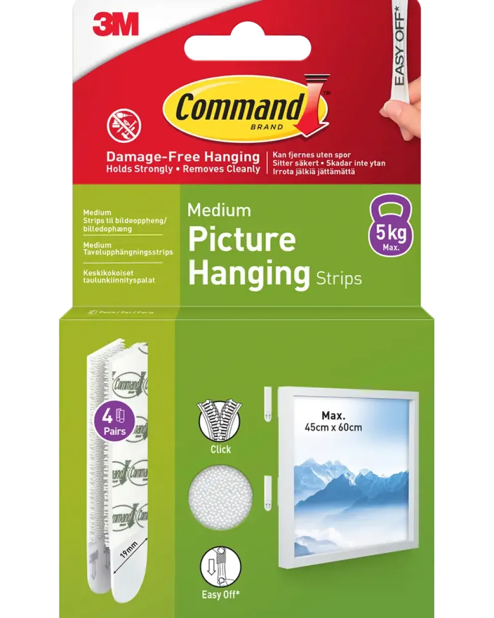 Command™ Strips Tavelupphängning - Vit M
