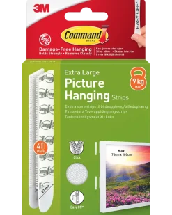 Command™ Strips Tavelupphängning - Vit XL