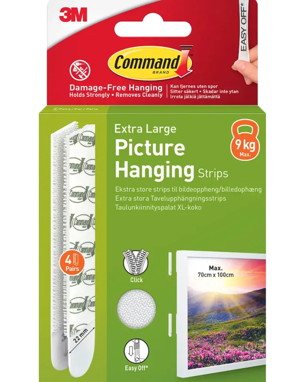 Command™ Strips Tavelupphängning - Vit XL