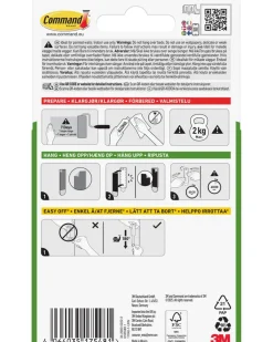 Command™ Tavelupphängning - 1 krok och 2 strips