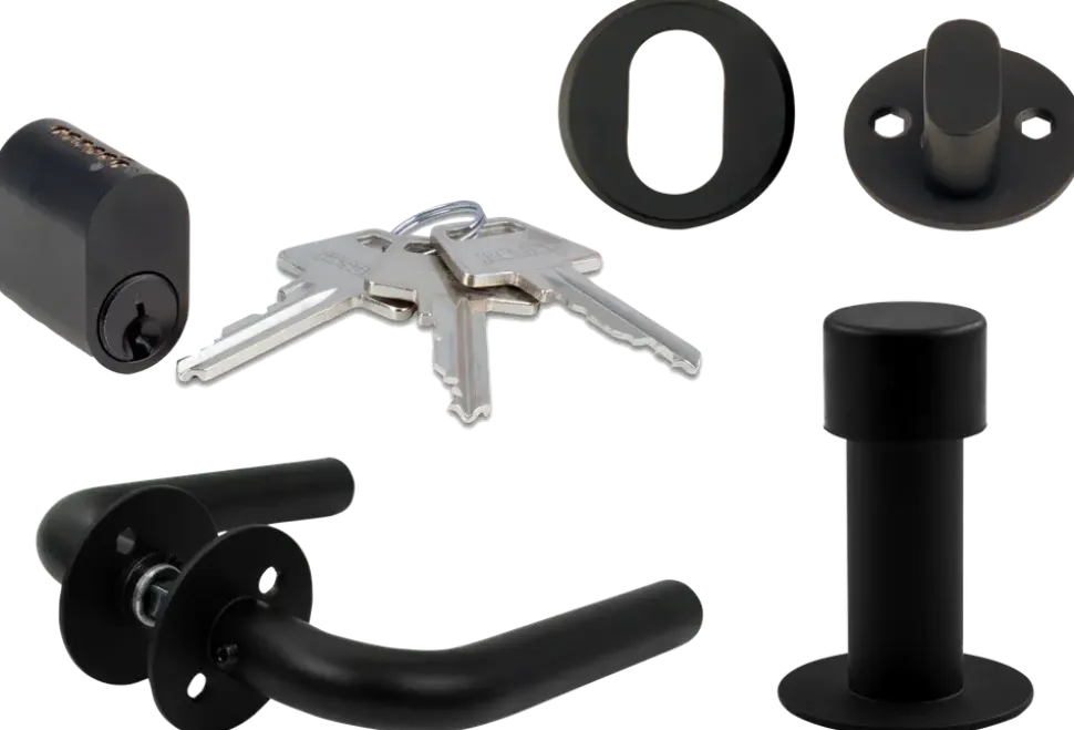 CYLINDERLÅS/DÖRRHANDTAG SET