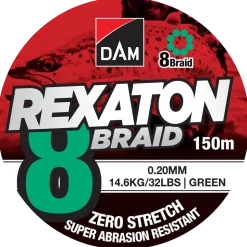 DAM Flätlina 8 braid 150 m 0,20 mm - grön