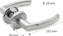 Dörrhandtag aluminium 19 mm - Libra