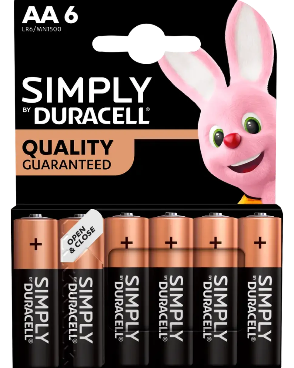 DURACELL Simply Batteri AA 6-pack