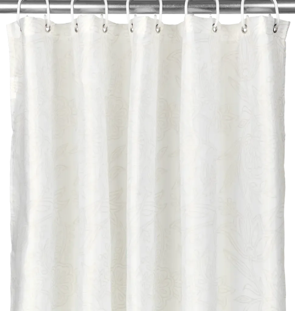 Duschdraperi 140 x 200 cm - Vit/sand