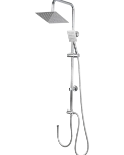 Duschset med hand och takdusch - Slimline Square