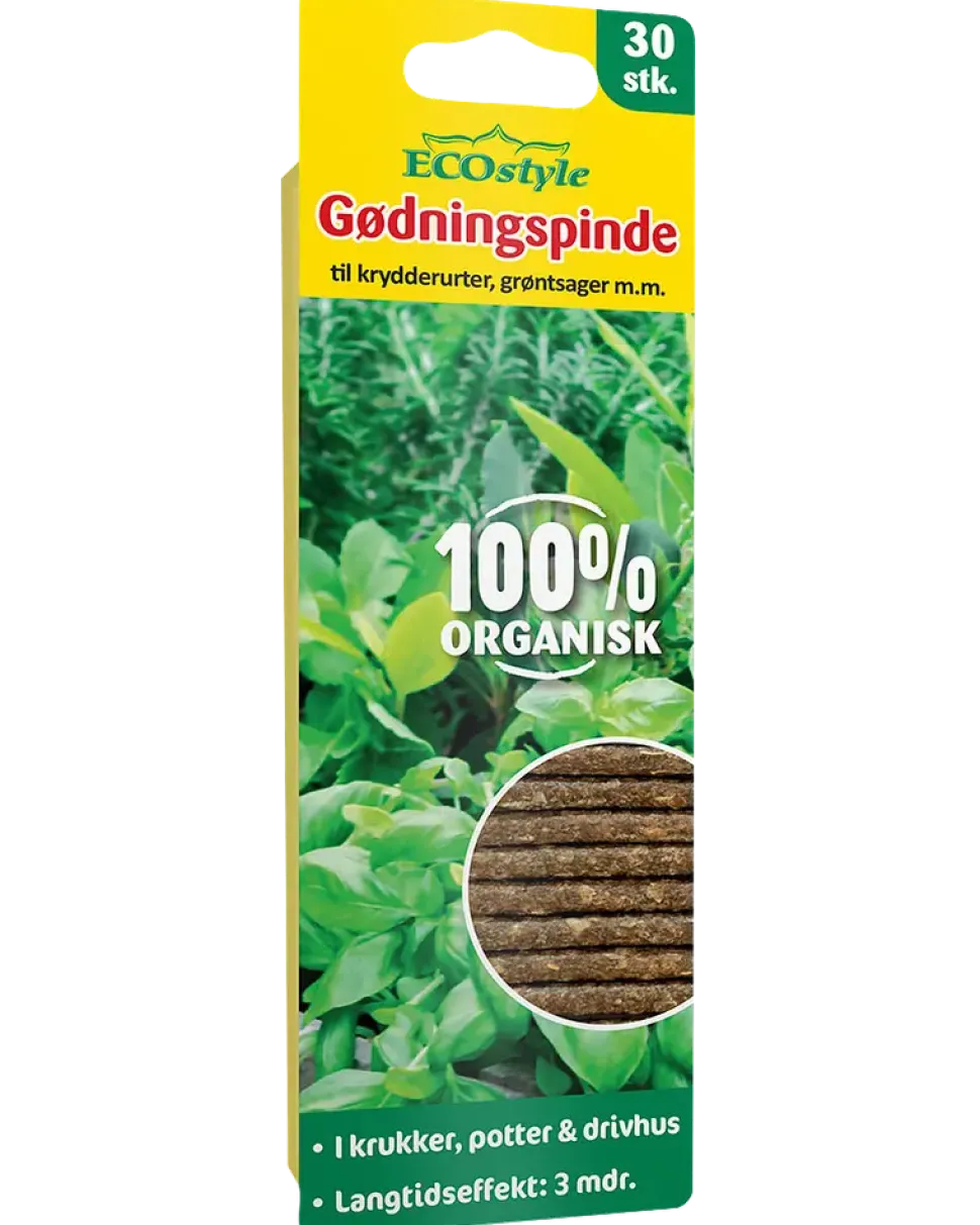 ECOstyle Gödningspinnar för örter 30-pack