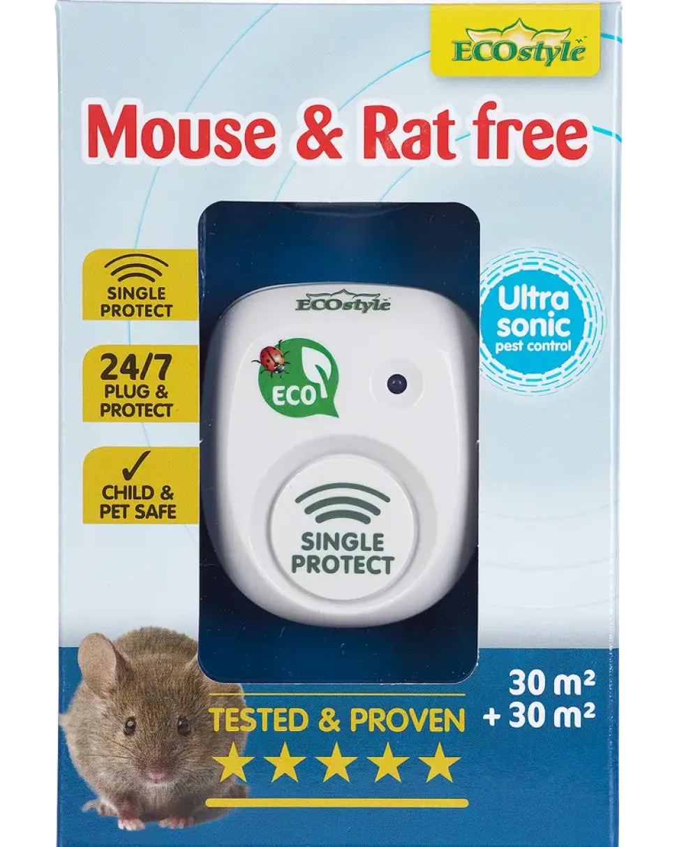ECOstyle Mus- och råttfri ultraljudsskrämmare 2-pack