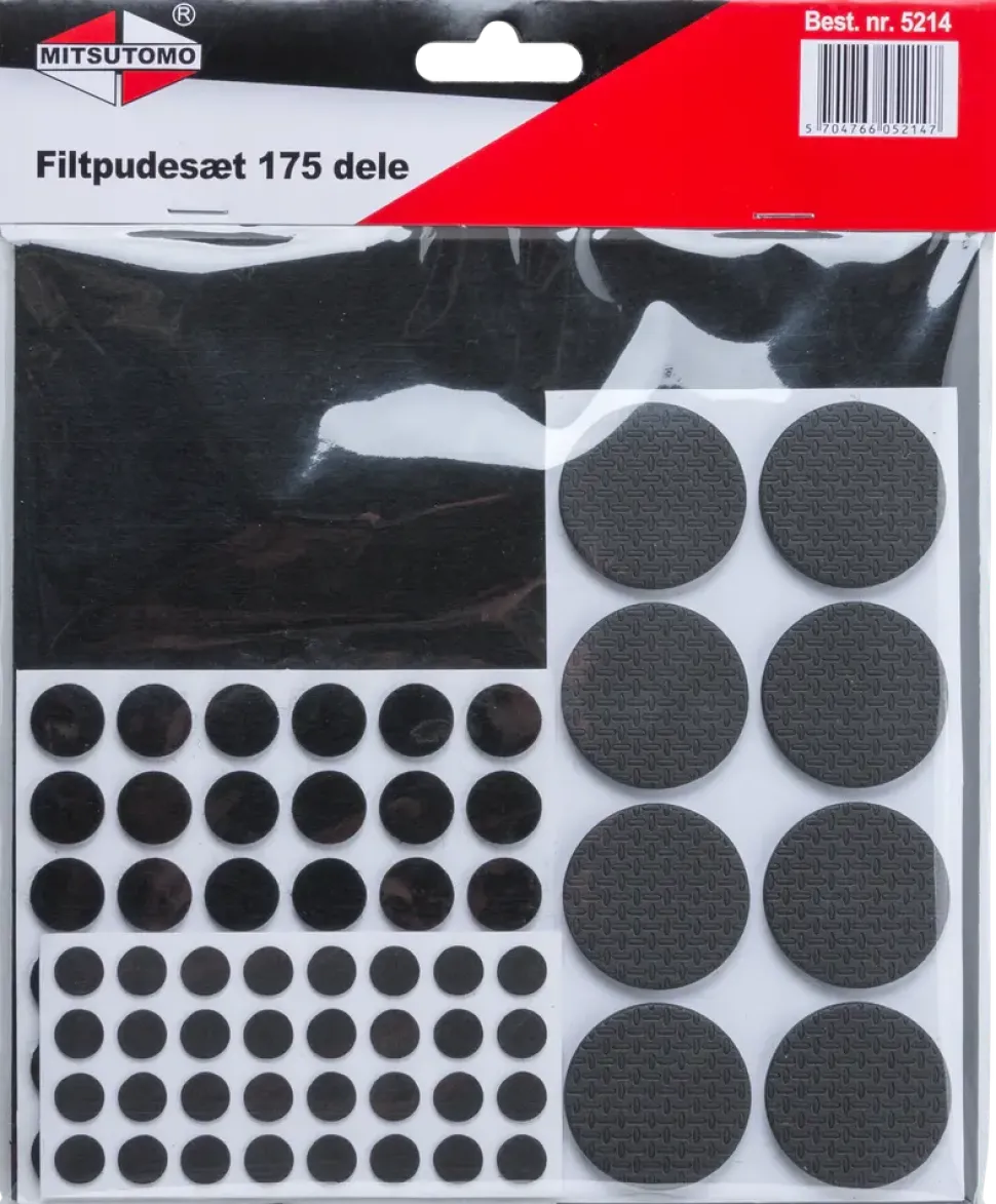 Filttassar 175 delar svart