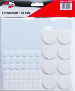Filttassar 175 delar vit